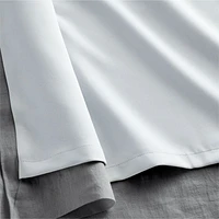 Pebble Grey EUROPEAN FLAX ™-Certified Linen Blackout Window Curtain Panel 52"x84"