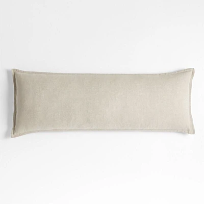 Warm Natural Belgian Flax Linen 54"x20" Body Pillow Cover