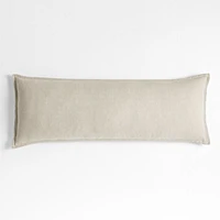 Warm Natural Belgian Flax Linen 54"x20" Body Pillow Cover