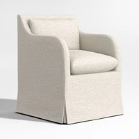 Belmar Ivory Upholstered Dining Arm Chair