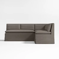 Belmar Grey L-Shaped Double Loveseat Dining Banquette