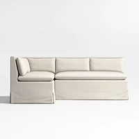 Belmar Single L-Shaped Loveseat Dining Banquette with Performance Fabric
