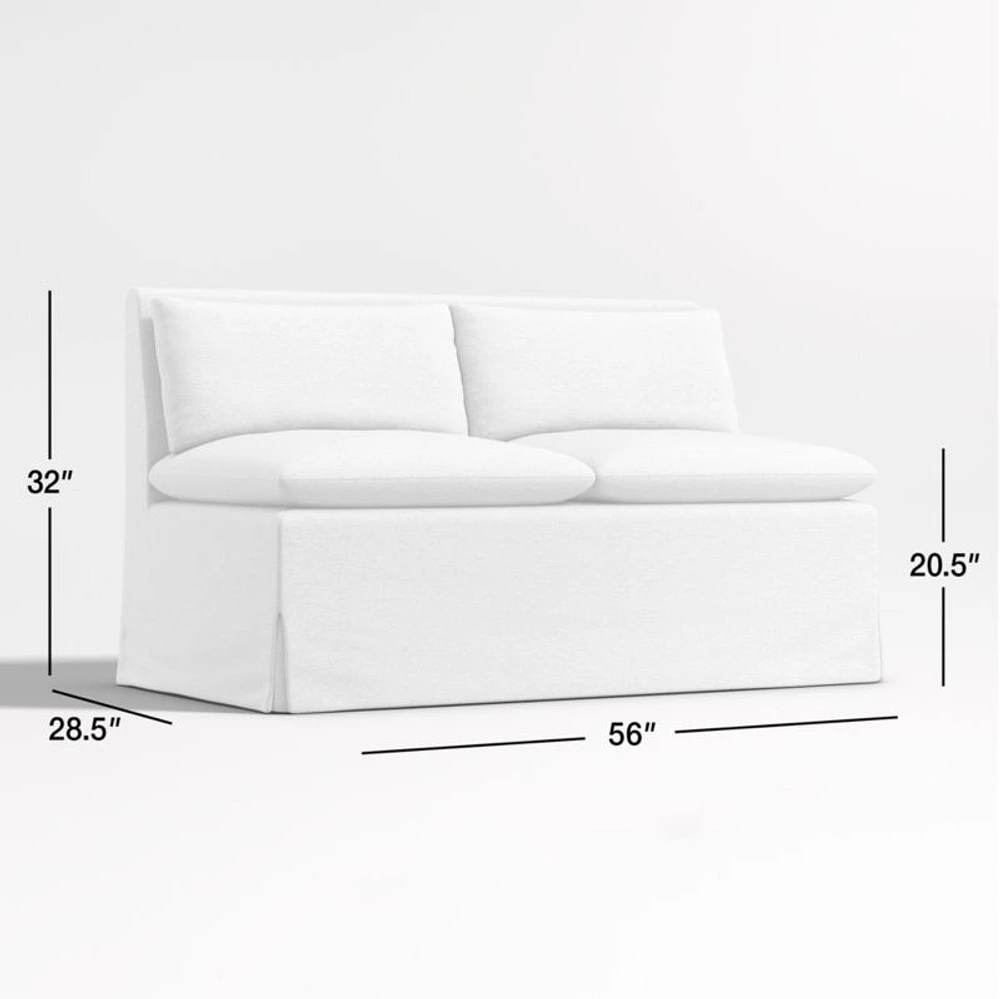 Belmar Midnight Grey Dining Banquette Bench
