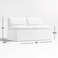 Belmar Midnight Grey Dining Banquette Bench