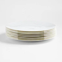 Bennett White Bone China Square Dinner Plates, Set of 8