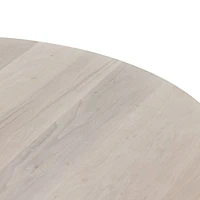 Bensen 60" Whitewash Wood Round Dining Table
