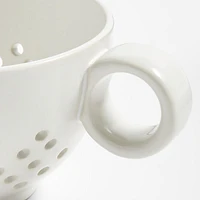 Matte White Berry Colander Mug