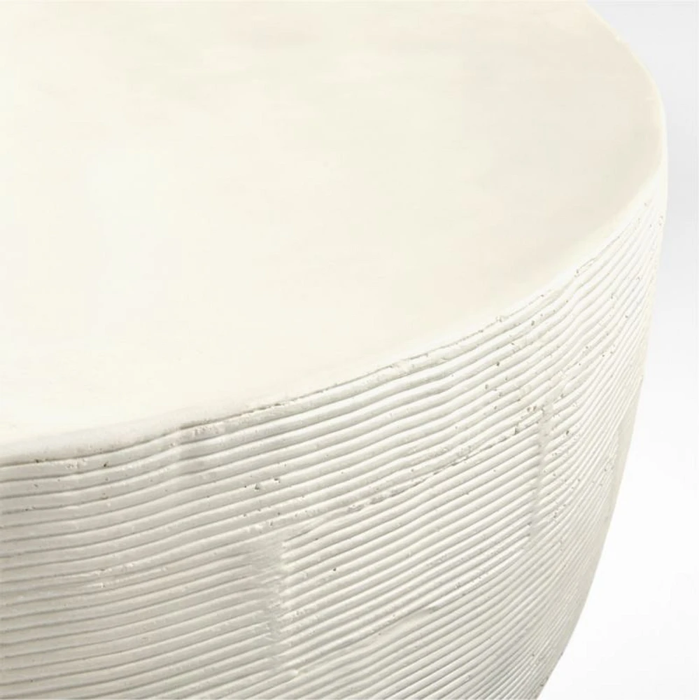 Beton White Concrete 52" Oval Coffee Table
