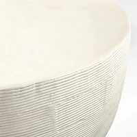 Beton White Concrete 52" Oval Coffee Table