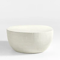 Beton White Concrete 52" Oval Coffee Table