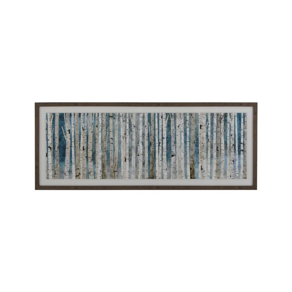 "Birch Trees" Framed Reproduction Wall Art Print 56"x22" by Wall Artly
