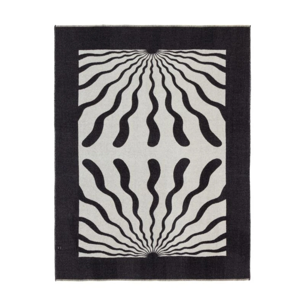 Blacksaw Dopamine 53"x70" Alpaca Charcoal Reversible Throw Blanket