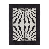 Blacksaw Dopamine 53"x70" Alpaca Charcoal Reversible Throw Blanket