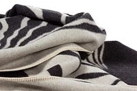 Blacksaw Dopamine 53"x70" Alpaca Charcoal Reversible Throw Blanket