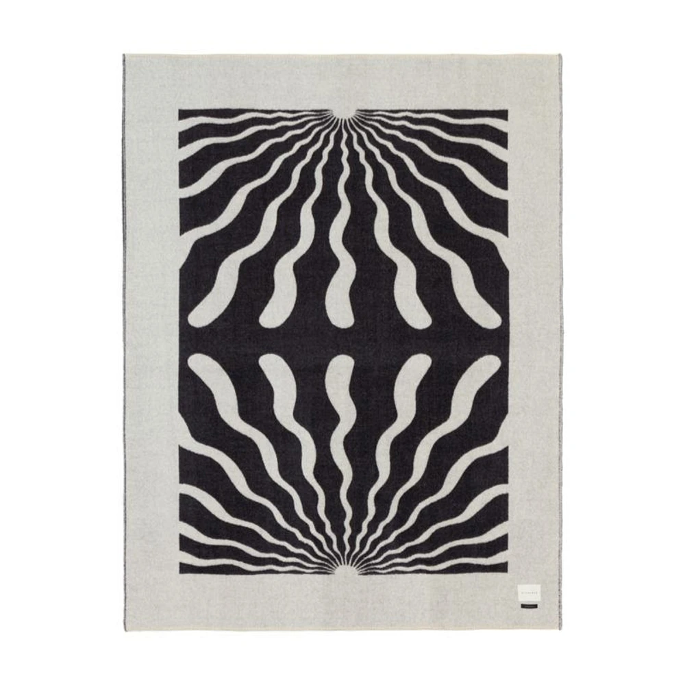 Blacksaw Dopamine 53"x70" Alpaca Charcoal Reversible Throw Blanket