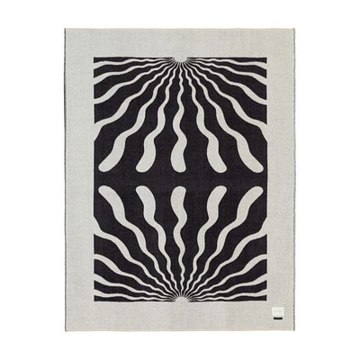 Blacksaw Dopamine 53"x70" Alpaca Charcoal Reversible Throw Blanket