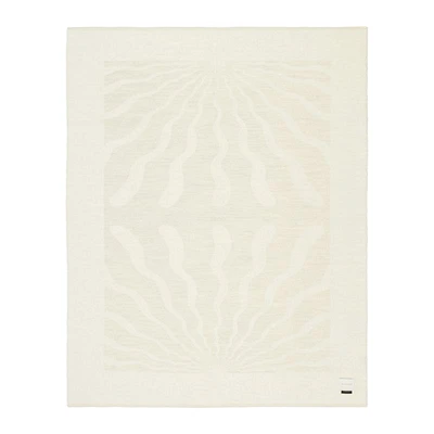 Blacksaw Dopamine 53"x70" Alpaca Ivory Reversible Throw Blanket