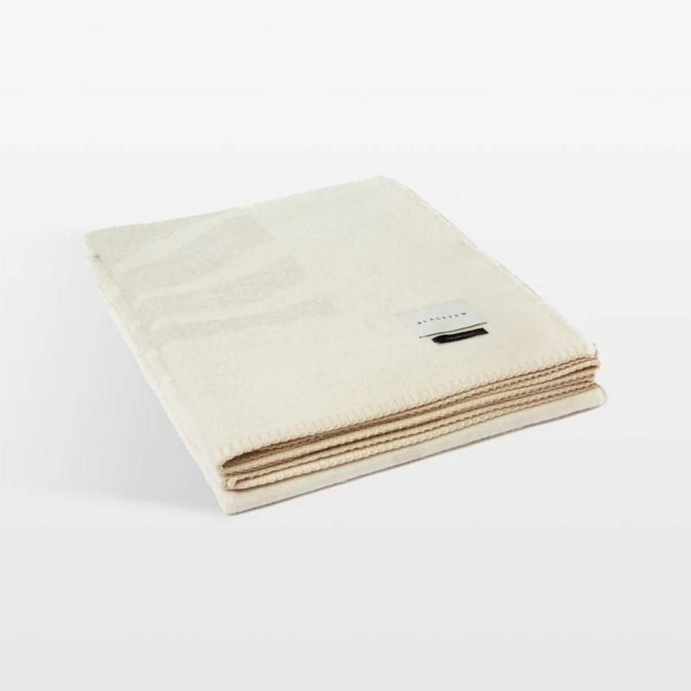 Blacksaw Dopamine 53"x70" Alpaca Ivory Reversible Throw Blanket