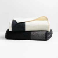 Blacksaw Mason 59"x79" Alpaca Black Throw Blanket