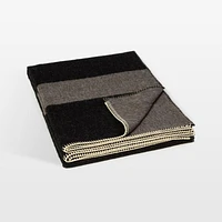 Blacksaw Mason 59"x79" Alpaca Black Throw Blanket