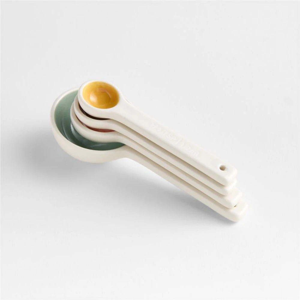 Bloom Ceramic Measuring Spoons, Set of 4