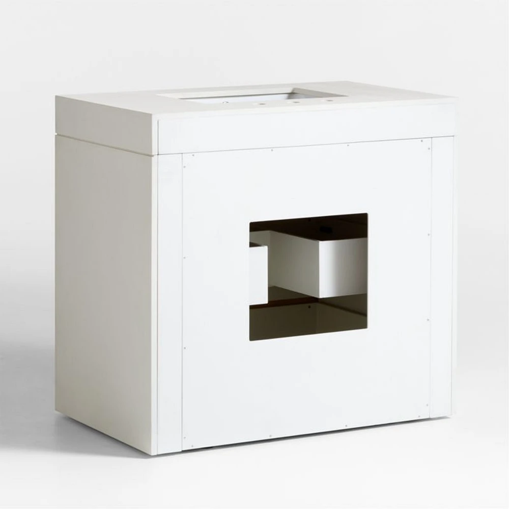 Bluff 36" Bleached Ash and Off White Quartz Single Vanity