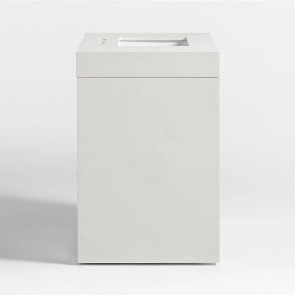 Bluff 36" Bleached Ash and Off White Quartz Single Vanity
