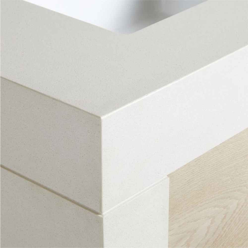 Bluff 36" Bleached Ash and Off White Quartz Single Vanity
