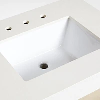 Bluff 36" Bleached Ash and Off White Quartz Single Vanity