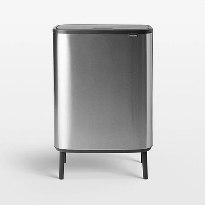 Brabantia Bo Hi Touch Top Trash Can, Matte Steel Fingerprint Proof, 16 Gallon