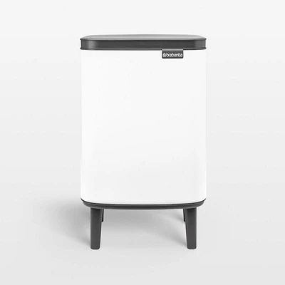 Brabantia Bo Hi Trash Can, White, 1.8 Gallon