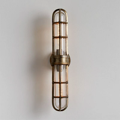 Boathouse Metal Cage Wall Sconce Light by Leanne Ford Set of 2