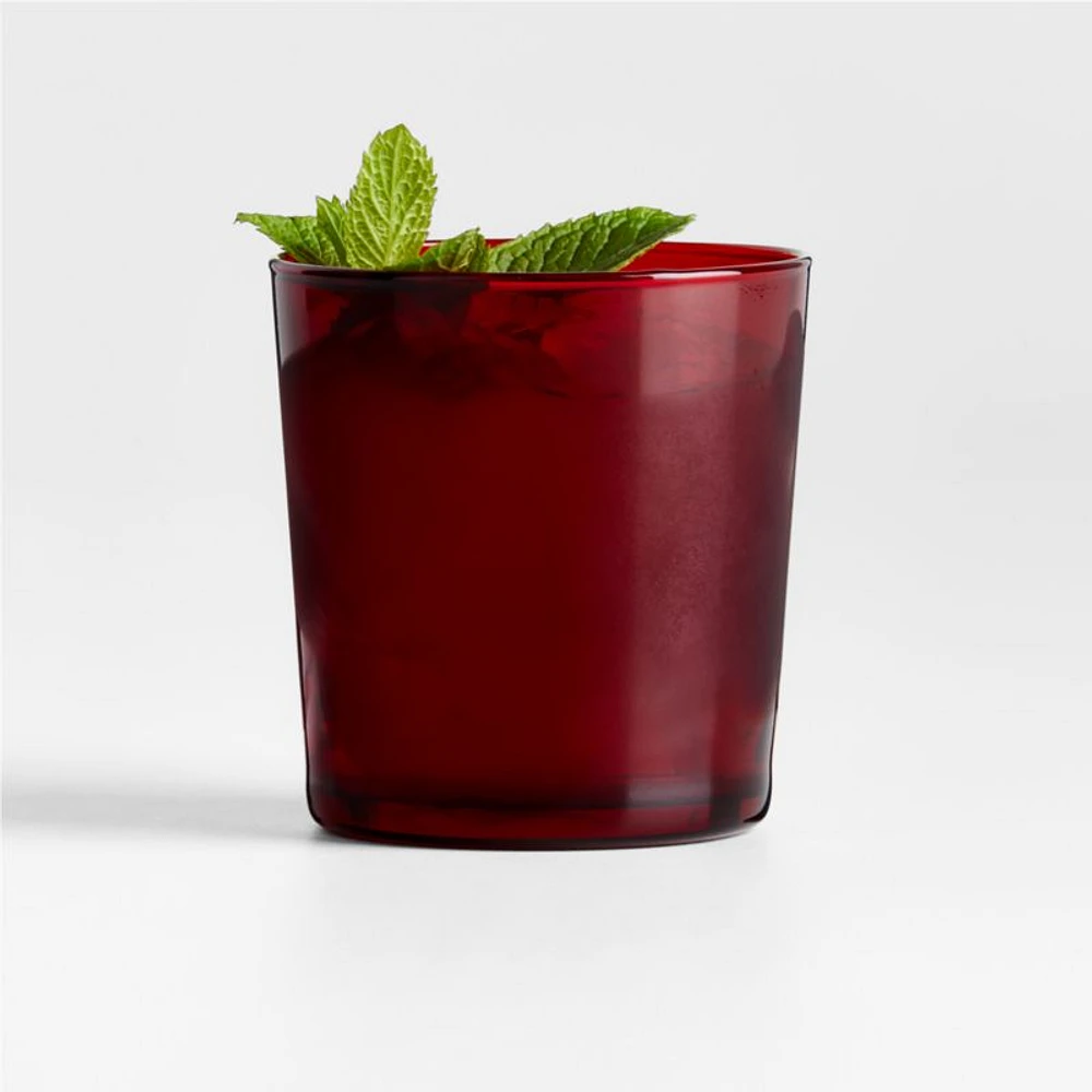 Bodega 12-Oz. Double Old-Fashioned Red Glass