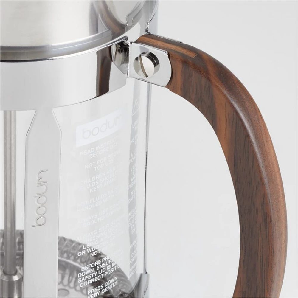 Bodum ® Chambord Stainless Steel 34-Oz. French Press with Walnut Wood Handle