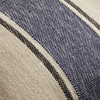 Indigo Blue 20"x20" Bold Stripe Outdoor Throw Pillow