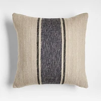 Indigo Blue 20"x20" Bold Stripe Outdoor Throw Pillow