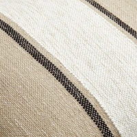 White 20"x20" Bold Stripe Outdoor Throw Pillow