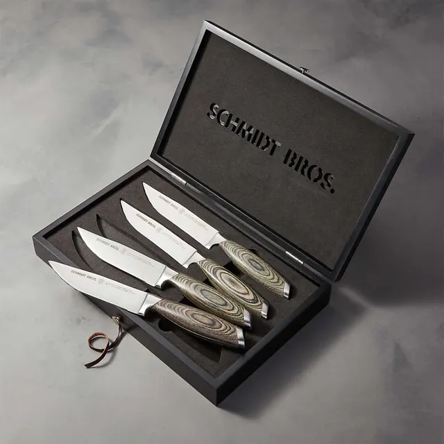 Schmidt Brothers Cutlery Jet Black 12-Piece Knife Set by Crate and