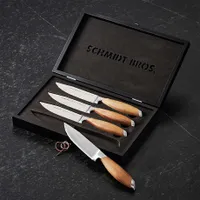 Schmidt Brothers ® Bonded Teak Steak Knives, Set of 4