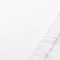 Craft Fringed Crisp White Cotton Table Runner 90"