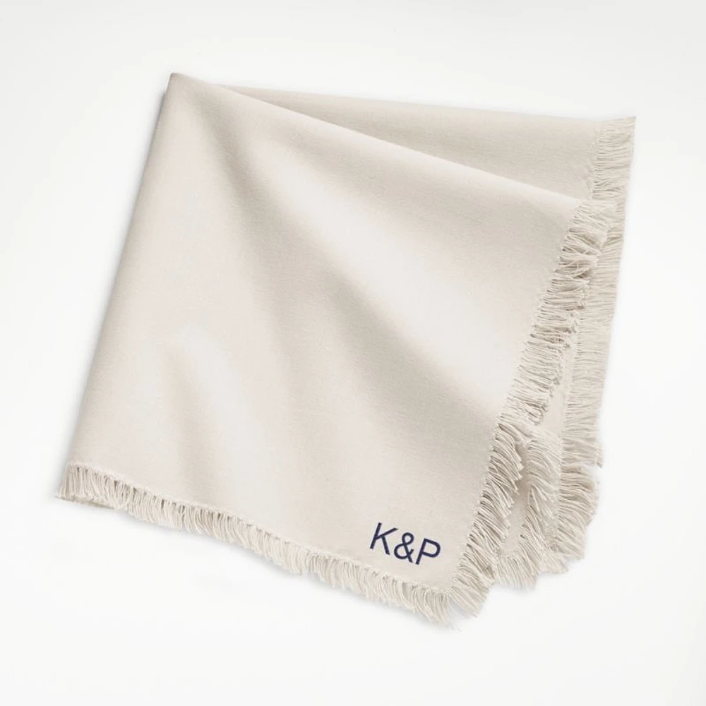 Craft Birch Beige Organic Cotton Fringe Napkin