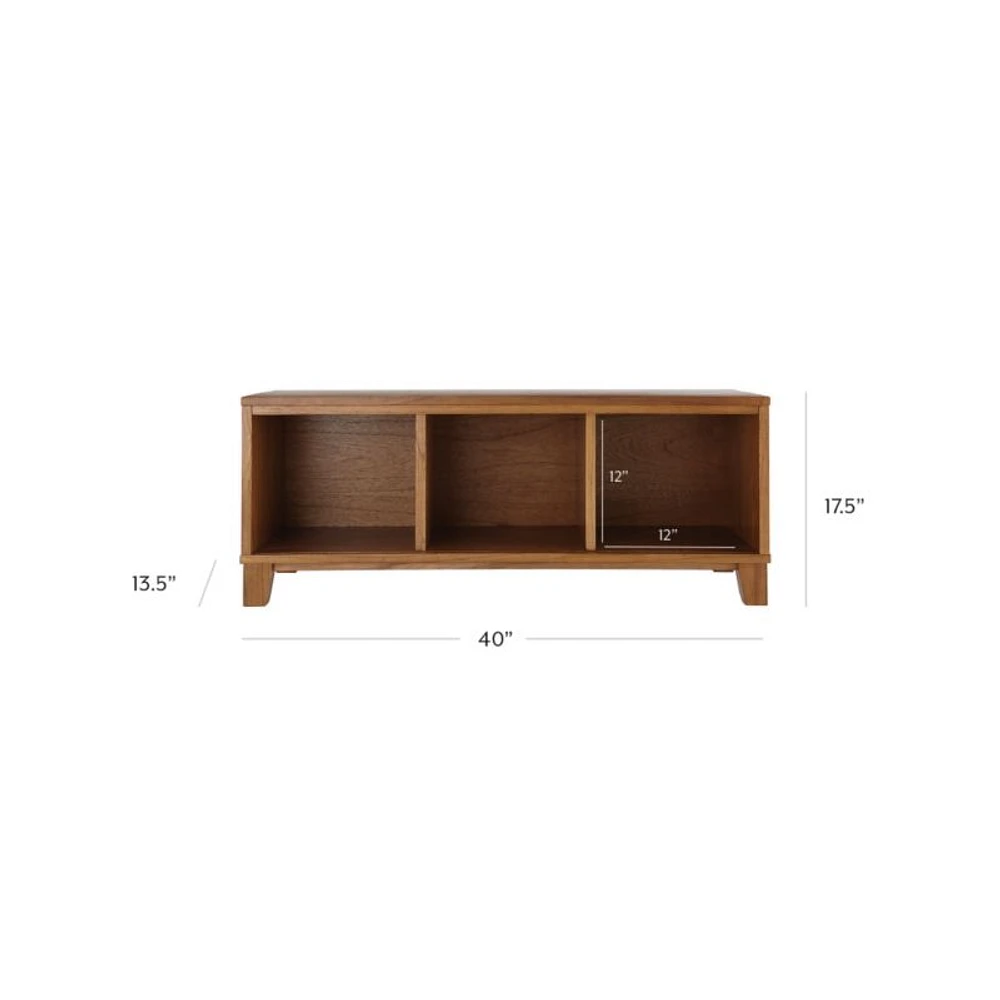 District Stackable 3-Cube Wood Bookcase