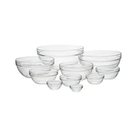 Glass Nesting Bowl 10-Piece Set