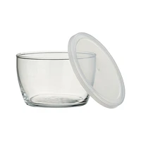 Clear Glass Bowl with Lid