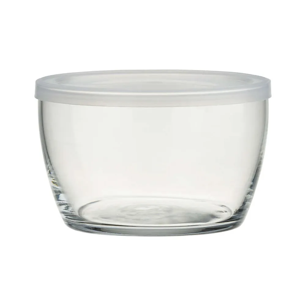 Clear Glass Bowl with Lid