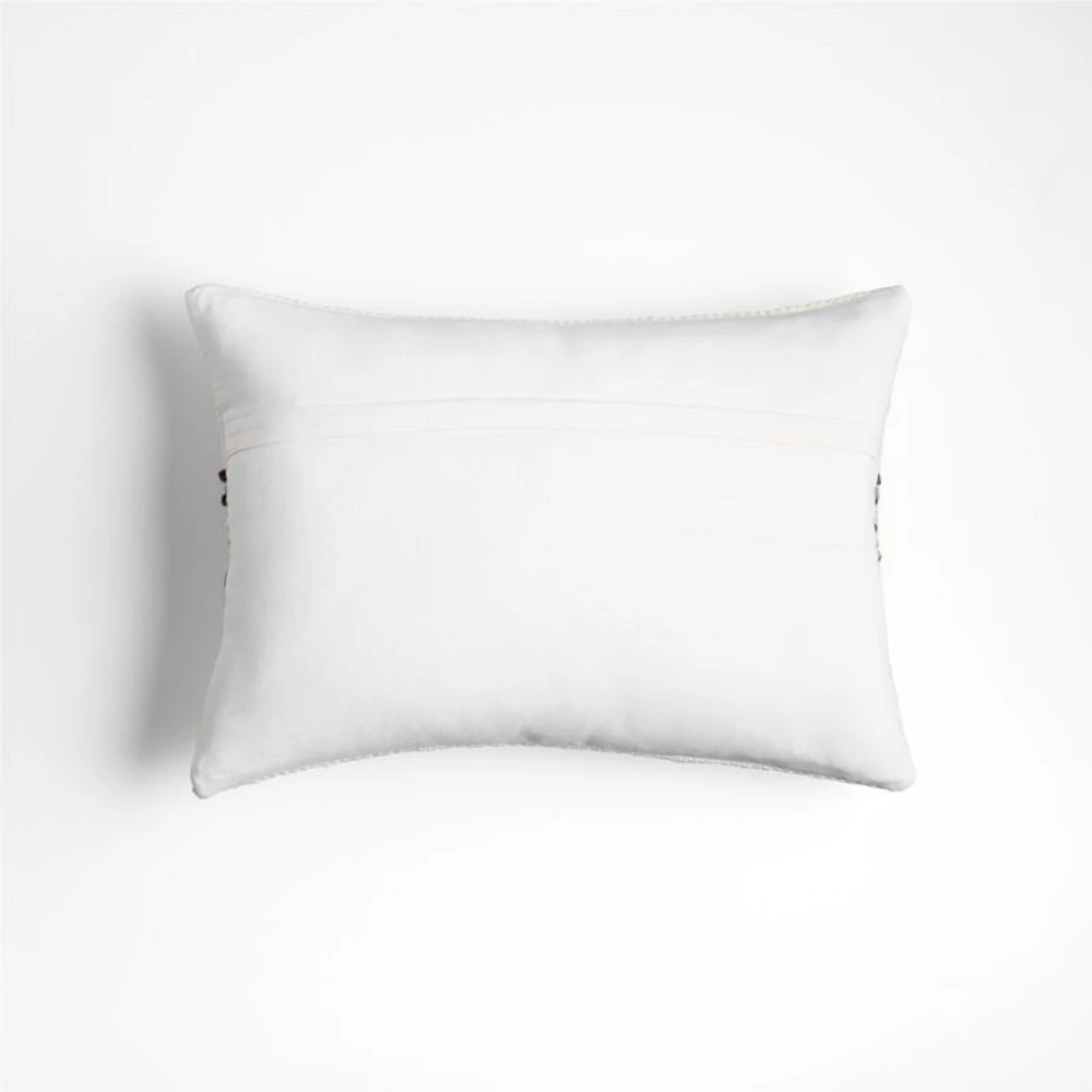 Bozeman Wool Blend 22x15 Arctic Ivory Throw Pillow Cover