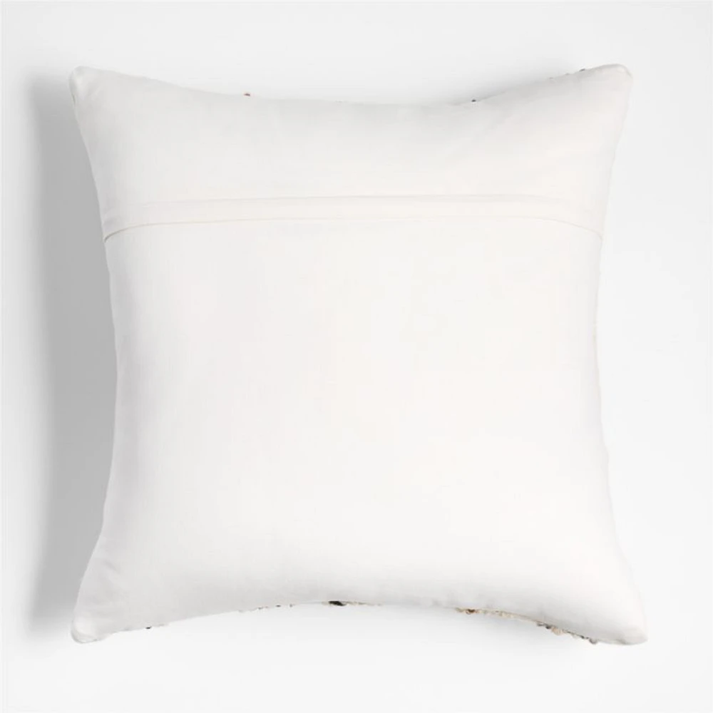 Bozeman Wool Blend 23x23 Arctic Ivory Throw Pillow Cover
