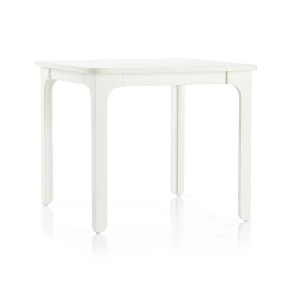 Brady Square White Wood Kids Play Table