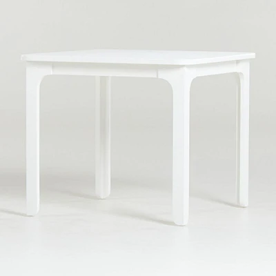 Brady Square White Wood Kids Play Table