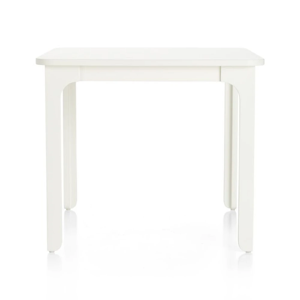 Brady Square White Wood Kids Play Table